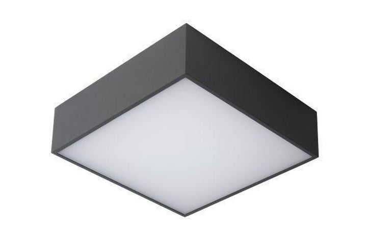 Roxane square taklampe IP54 10 watt 2700 Kelvin - Antrasitt-Taklamper-Lucide-Antrasitt-LC27816/10/29-Lightup.no