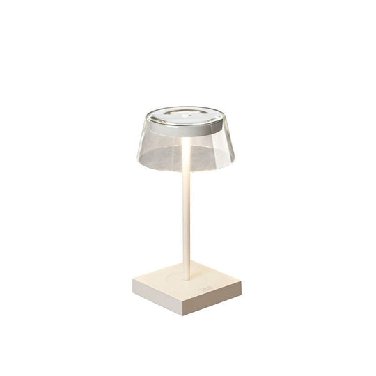 Scilla bordlampe 27 cm IP54 oppladbar USB - Hvit-Utebelysning Hagebelysning-Konstsmide-Hvit-7816-250-Lightup.no