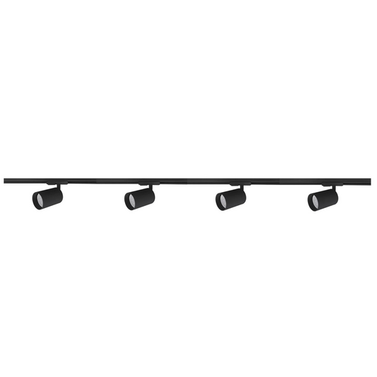 Secco spotskinne 4 spotter 2 meter - Svart-Spotskinner 230V-NorDesign-Svart-137570405-Lightup.no
