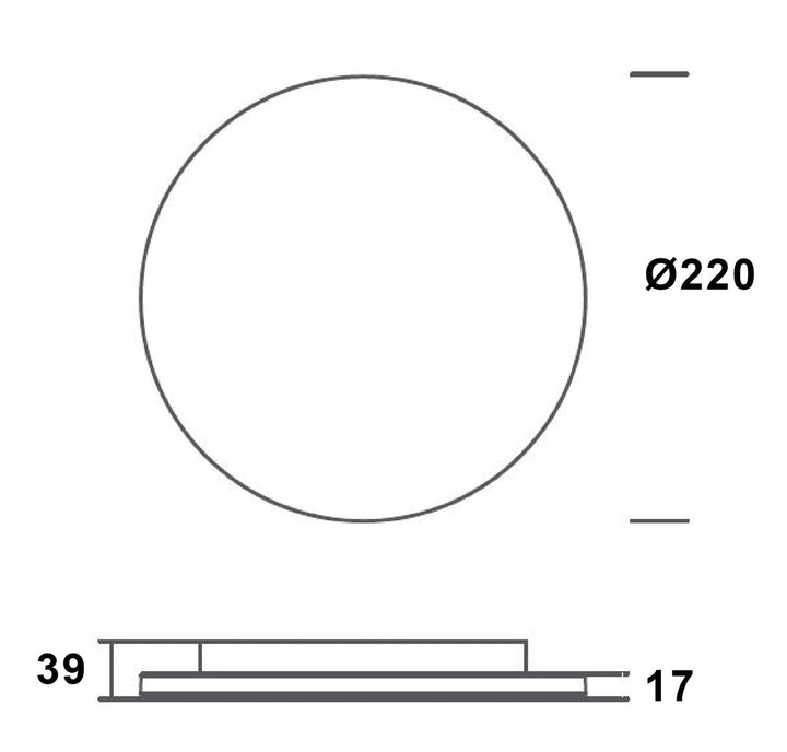 Shine 220 taklampe CS/PS 8/10/15W 2700/3000K Dimbar - Hvit-Taklamper-NorDesign-Hvit-872200115-Lightup.no