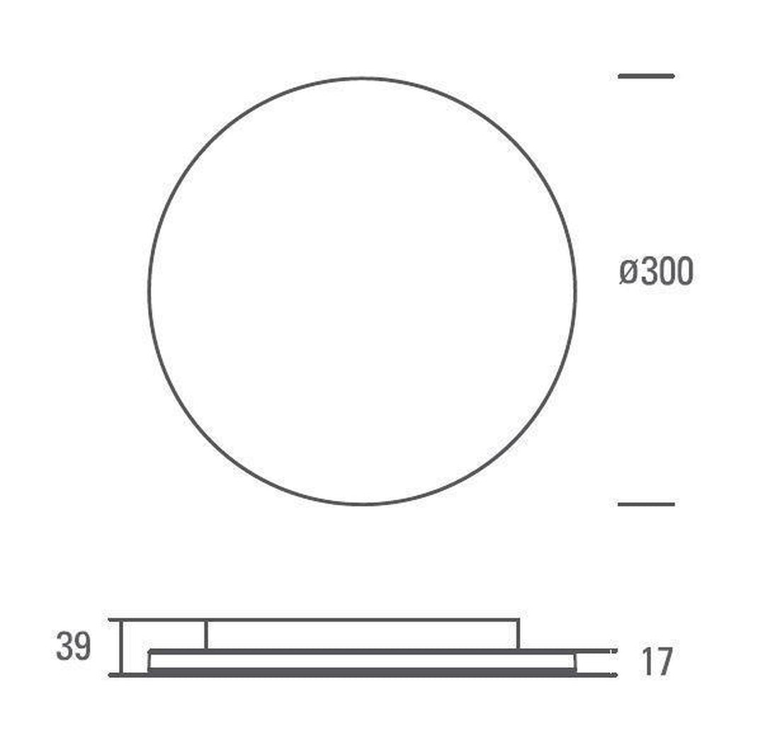 Shine 300 taklampe CS/PS 10/18/24W 2700/3000K Dimbar - Hvit-Taklamper-NorDesign-Hvit-513000124-Lightup.no
