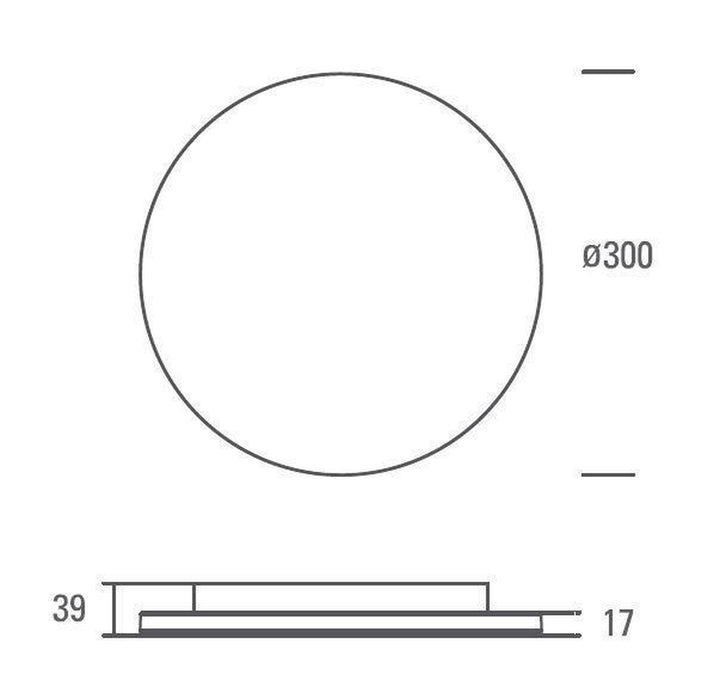 Shine 300 taklampe CS/PS 10/18/24W 2700/3000K Dimbar - Hvit-Taklamper-NorDesign-Hvit-513000124-Lightup.no