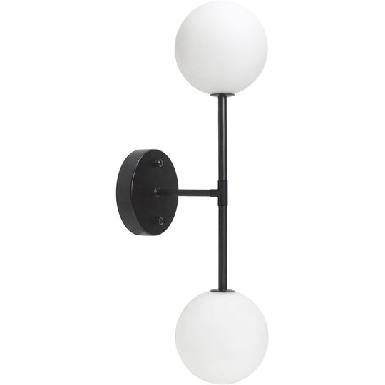 Sigma vegglampe dobbel IP23 - Svart/Opal-Baderomsbelysning vegglamper-Pr home of Scandinavia Ab-Svart / Opal-Prh__3404907-Lightup.no
