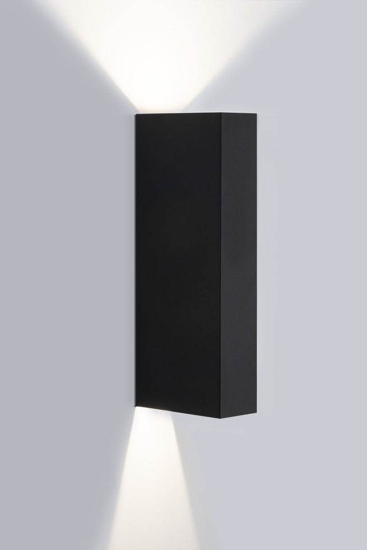 Slim Flex utendørs vegglampe IP65 2x4,6W Dimbar 3000K - Svart-Utebelysning vegg opp og ned-Antidark-Svart-2-237-35-2-Lightup.no