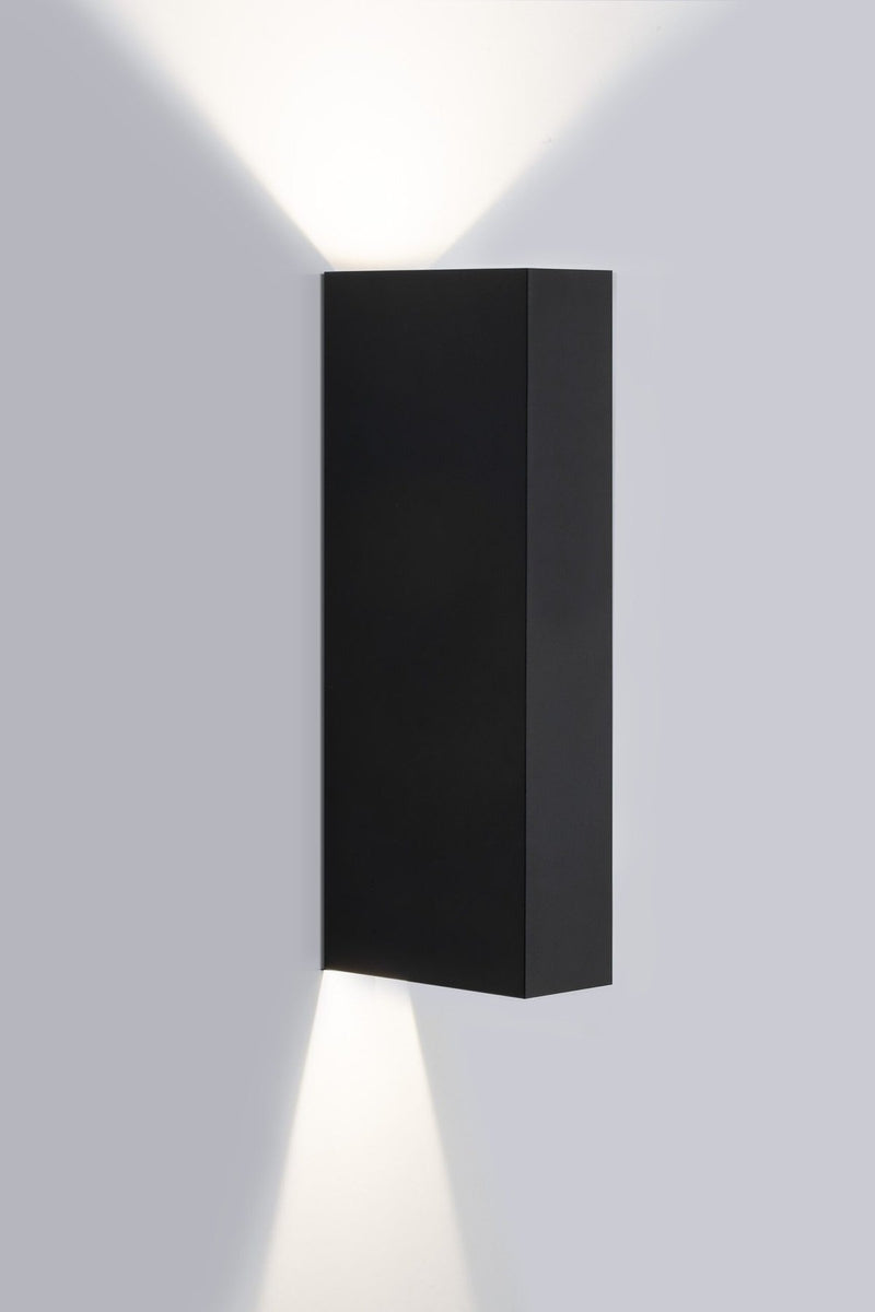 Slim Flex utendørs vegglampe IP65 2x4,6W Dimbar 3000K - Svart-Utebelysning vegg opp og ned-Antidark-Svart-2-237-35-2-Lightup.no