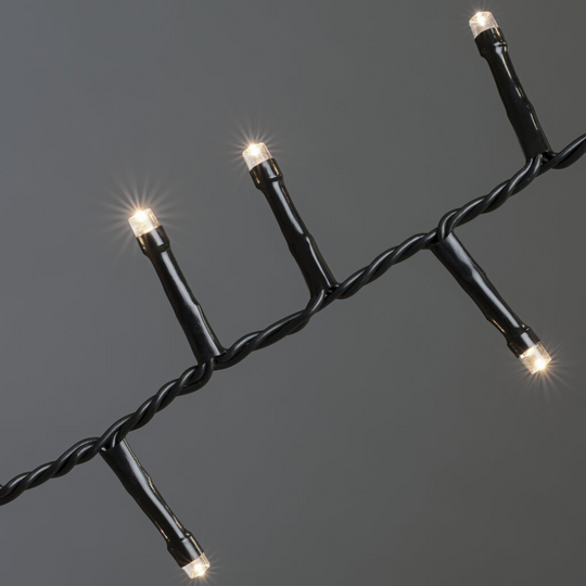 Slynge Cluster 1500 LED 33 meter IP44 - Varmhvit-Julebelysning juletrelys ute-Konstsmide-Svart-3871-100-Lightup.no