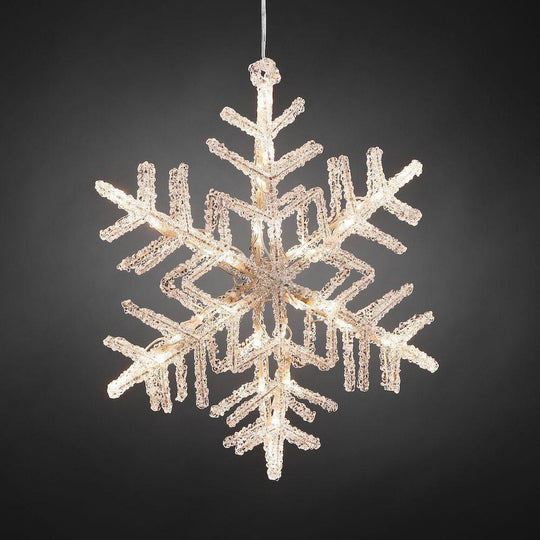 Snøfnugg 30 cm - Varmhvit-Julebelysning adventstjerne-Konstsmide-Hvit-4446-103-Lightup.no