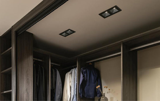 Soft Square innfelt downlight 12W 3000K RA98 dimbar - Svart-Downlight lavtbyggende-Sg Armaturen As-Svart-3201110-Lightup.no