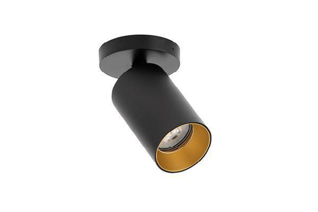 Spoton Circle takspot 1 lys GU10 - Svart/Gullfarget-Taklamper-Antidark-Svart / Gull-2-310-01-2-4-Lightup.no