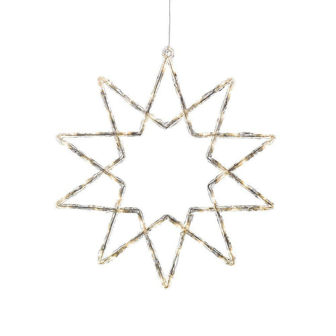 Stjerne med 60 varmhvite LED 58 cm IP44 utendørs-Julebelysning dekor og pynt ute-Konstsmide-Hvit-4481-103-Lightup.no