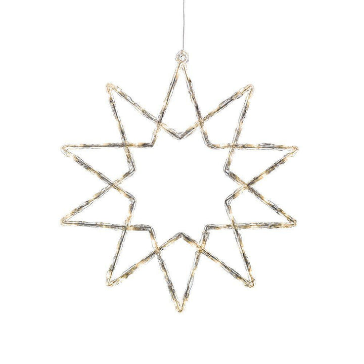 Stjerne med 60 varmhvite LED 58 cm IP44 utendørs-Julebelysning dekor og pynt ute-Konstsmide-Hvit-4481-103-Lightup.no