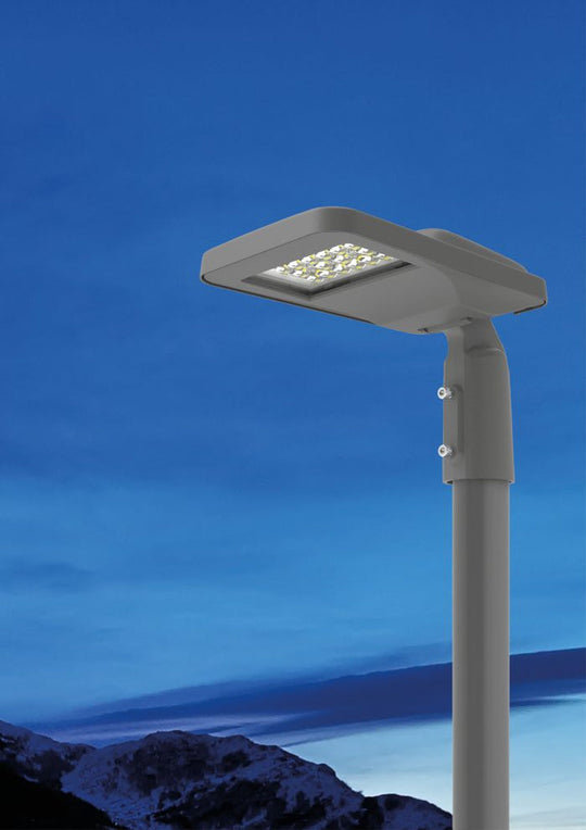 Stolpearmatur 25W 4000 Kelvin - Antrasitt grå-Utebelysning stolpe-NorDesign-Antrasitt-570254020-Lightup.no