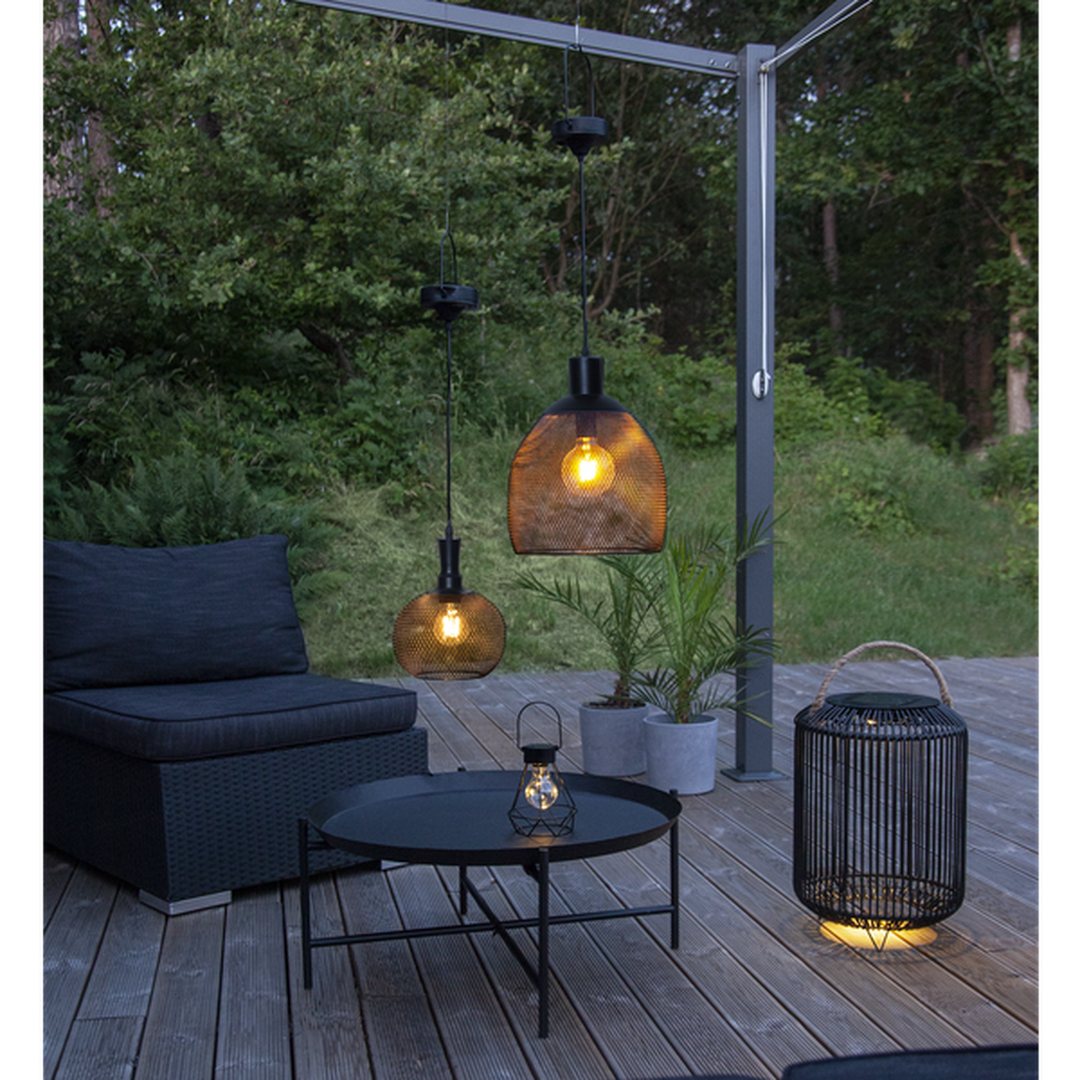 Sunlight solcelle pendel small utendørs m/sensor - Svart-Utebelysning Hagebelysning-Star Trading-Svart-481-70-Lightup.no