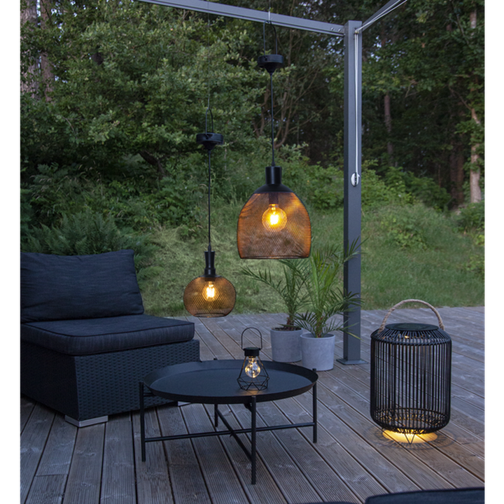 Sunlight solcelle pendel small utendørs m/sensor - Svart-Utebelysning Hagebelysning-Star Trading-Svart-481-70-Lightup.no