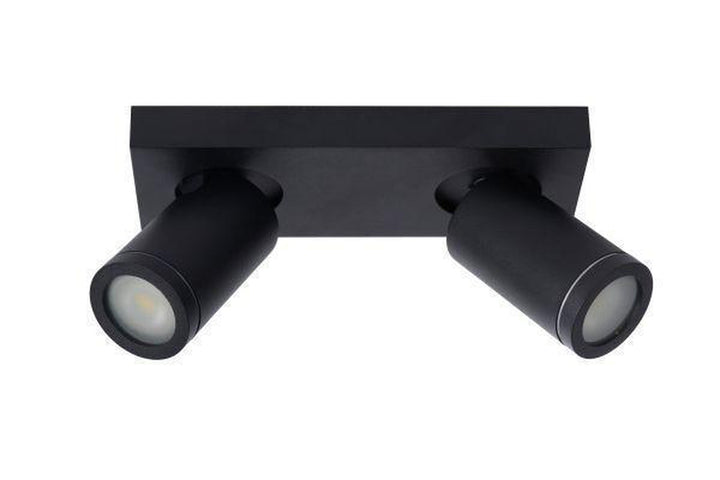 Taylor spot 2 lys IP44 baderom warm to dim 2x5W 2200-3000K-Taklamper-Lucide-Svart-LC09930/10/30-Lightup.no