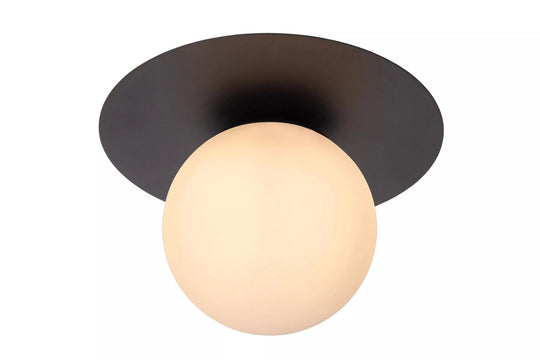 Tricia taklampe 25 cm-Taklamper-Lucide-Svart / Opal-LC79187/01/30-Lightup.no