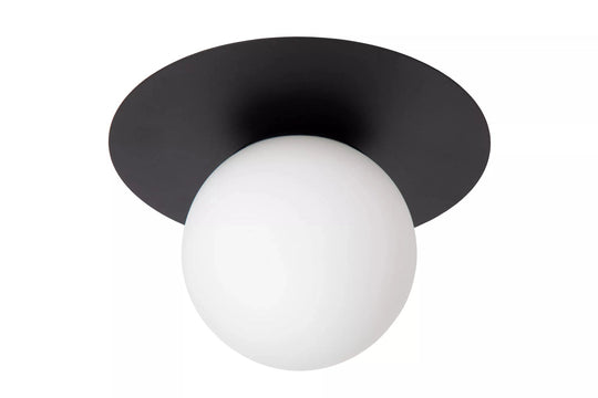 Tricia taklampe 25 cm-Taklamper-Lucide-Svart / Opal-LC79187/01/30-Lightup.no