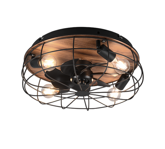 Trondheim takvifte 4 lys m/fjernkontroll - Svart/Trefarget-Vifter-Reality-Svart / Tre-Trl__R61105032-Lightup.no