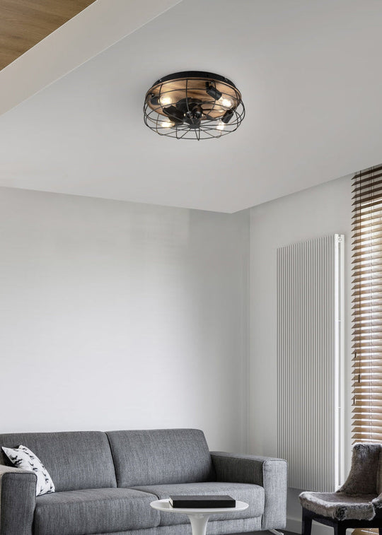Trondheim takvifte 4 lys m/fjernkontroll - Svart/Trefarget-Vifter-Reality-Svart / Tre-Trl__R61105032-Lightup.no
