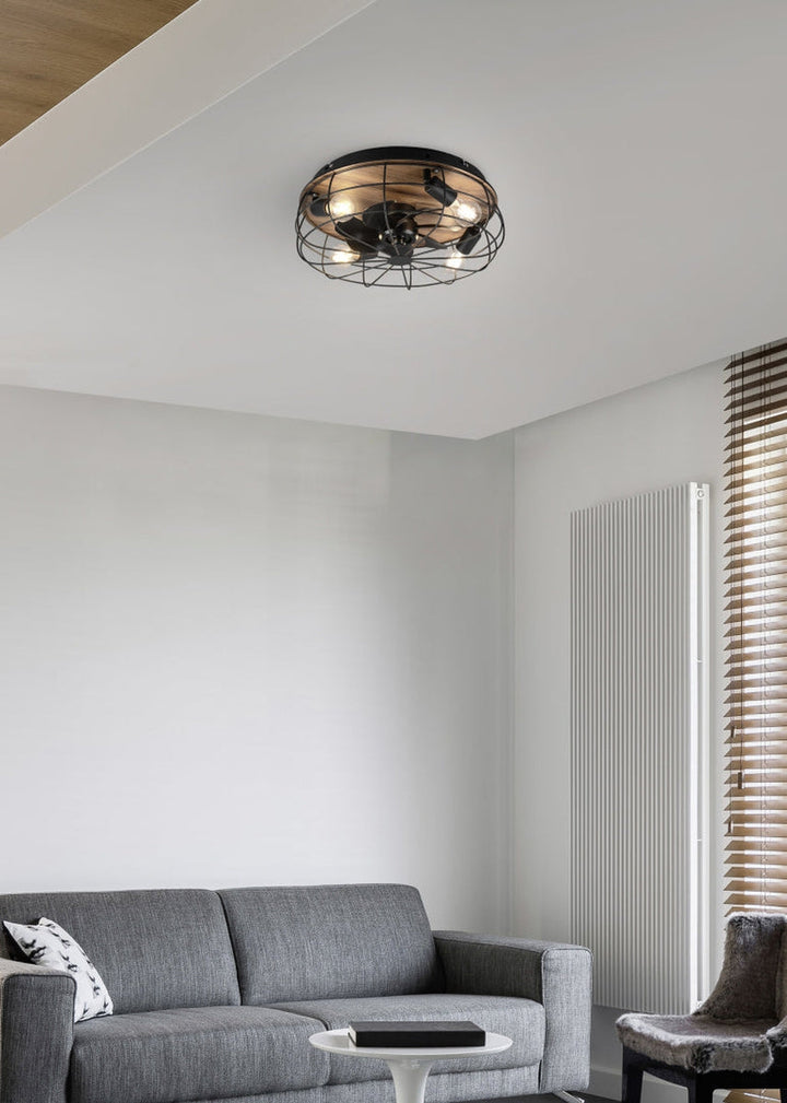Trondheim takvifte 4 lys m/fjernkontroll - Svart/Trefarget-Vifter-Reality-Svart / Tre-Trl__R61105032-Lightup.no
