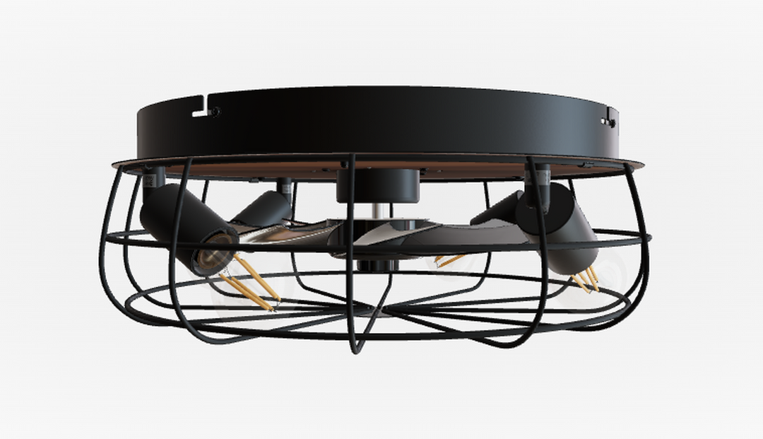 Trondheim takvifte 4 lys m/fjernkontroll - Svart/Trefarget-Vifter-Reality-Svart / Tre-Trl__R61105032-Lightup.no