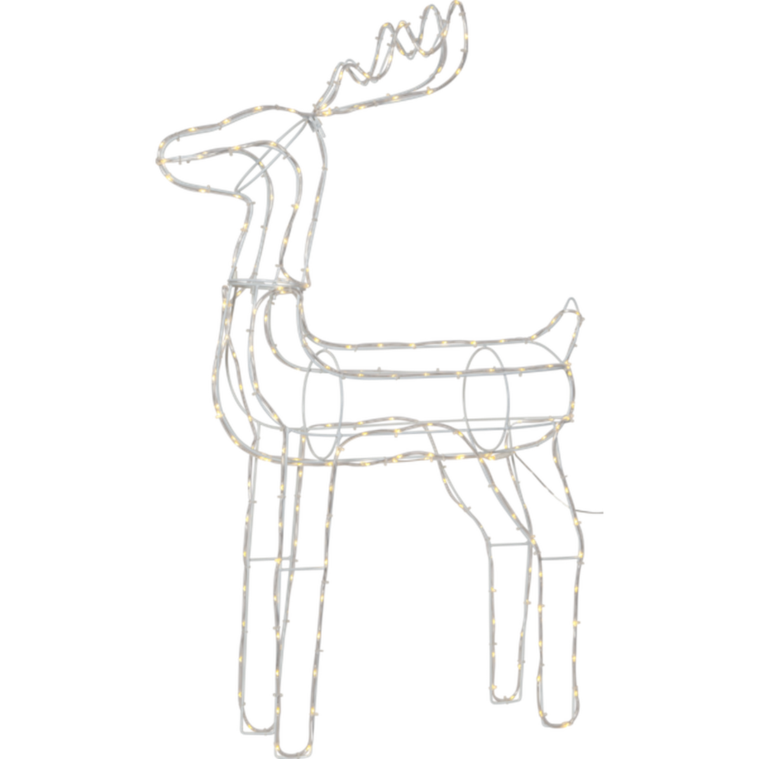 Tuby siluett reinsdyr 105 cm utendørsdekorasjon IP44 220 varmhvit led-Julebelysning dekor og pynt ute-Star Trading-Hvit-803-64-Lightup.no