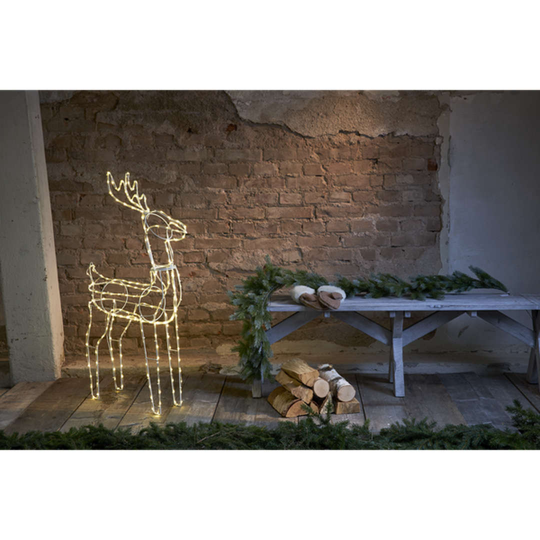 Tuby siluett reinsdyr 105 cm utendørsdekorasjon IP44 220 varmhvit led-Julebelysning dekor og pynt ute-Star Trading-Hvit-803-64-Lightup.no
