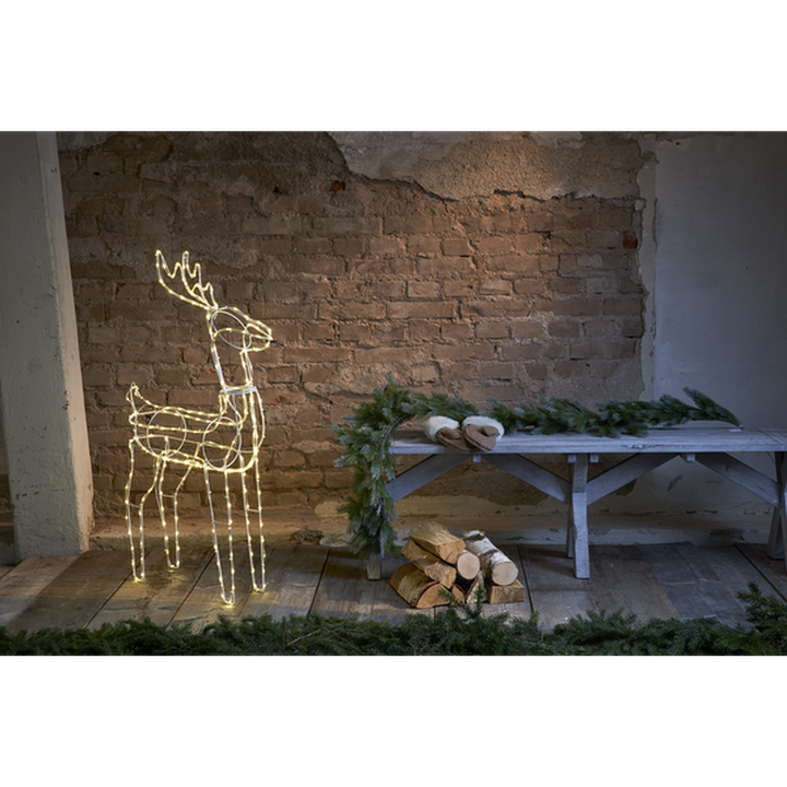 Tuby siluett reinsdyr 105 cm utendørsdekorasjon IP44 220 varmhvit led-Julebelysning dekor og pynt ute-Star Trading-Hvit-803-64-Lightup.no