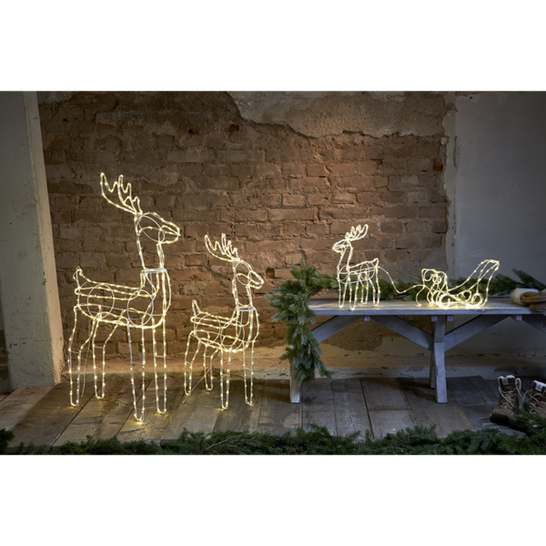 Tuby siluett reinsdyr 105 cm utendørsdekorasjon IP44 220 varmhvit led-Julebelysning dekor og pynt ute-Star Trading-Hvit-803-64-Lightup.no