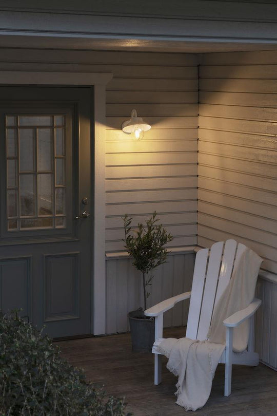 Vega vegglampe mini - Hvit-Utebelysning vegg klassisk-Konstsmide-Hvit-417-250-Lightup.no