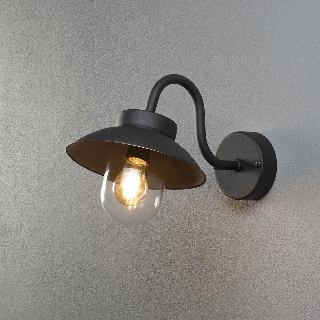 Vega vegglampe mini - Svart-Utebelysning vegg klassisk-Konstsmide-Svart-417-750-Lightup.no