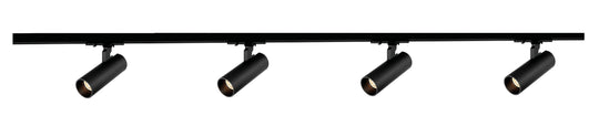 Vox Ezra spotskinne 4 spotter 2 meter 4x10W 2700K dimbar RA90 - Svart-Spotskinner 230V-NorDesign-Svart-389560205+389561305+389561205+164271005-4-Lightup.no