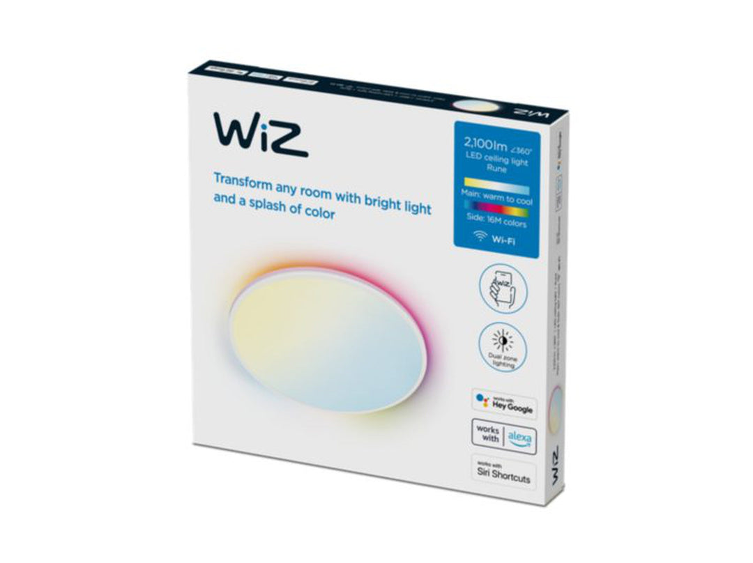 WiZ Smart Rune taklampe 21W 2700-6500K RGB Farge 40 cm Wîfi - Hvit-Taklamper-WiZ-929003209101-Lightup.no