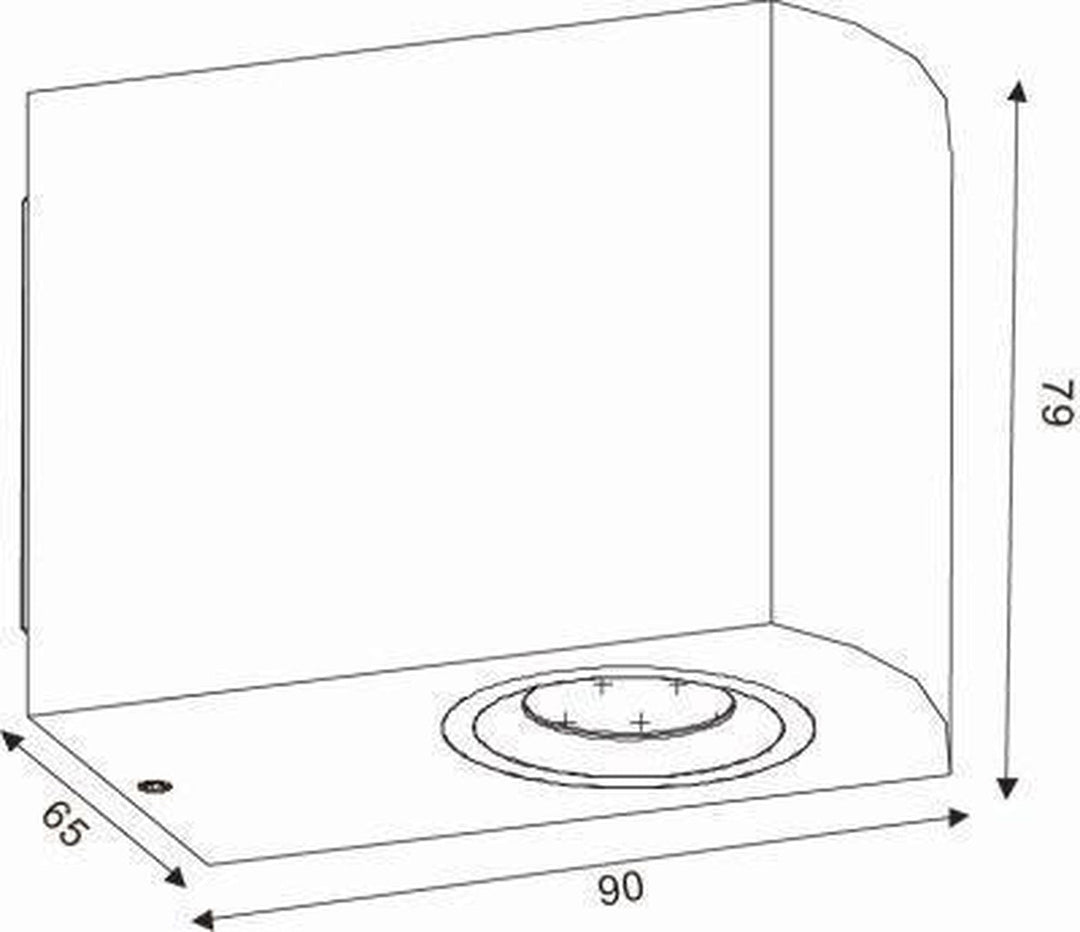 Zora round vegglampe ned rund utendørs IP44-Utebelysning vegg opp og ned-Lucide-Svart-LC22861/05/30-Lightup.no