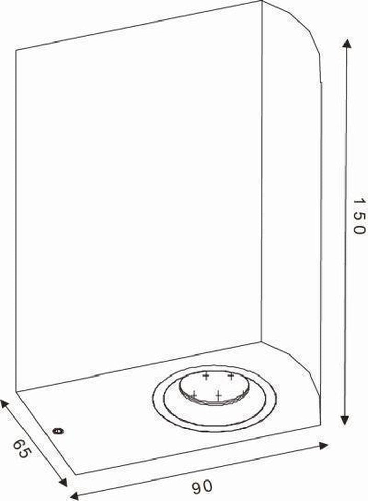Zora round vegglampe opp/ned utendørs IP44-Utebelysning vegg opp og ned-Lucide-Svart-LC22861/10/30-Lightup.no