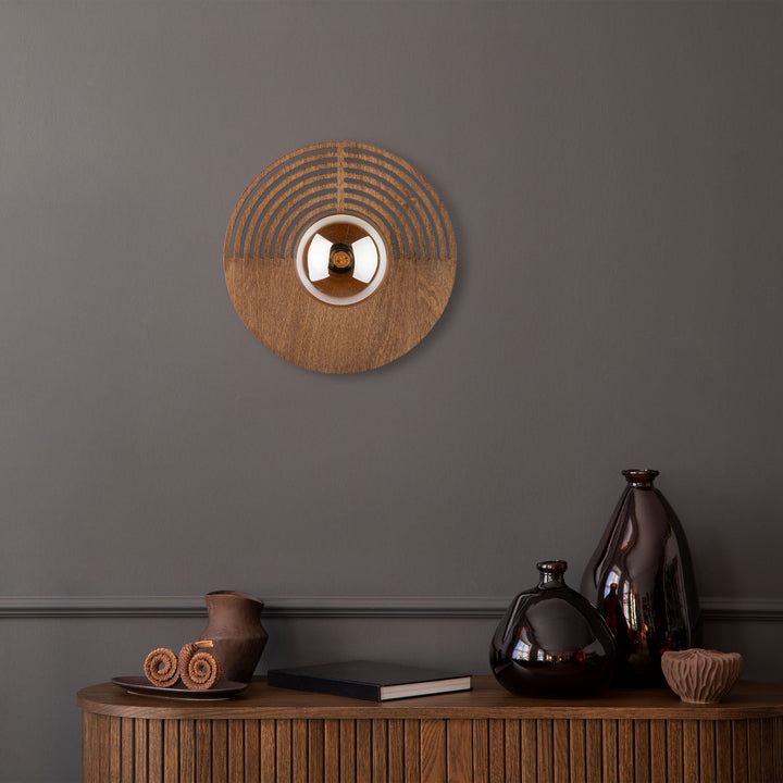Lunar wood 30 cm vegglampe