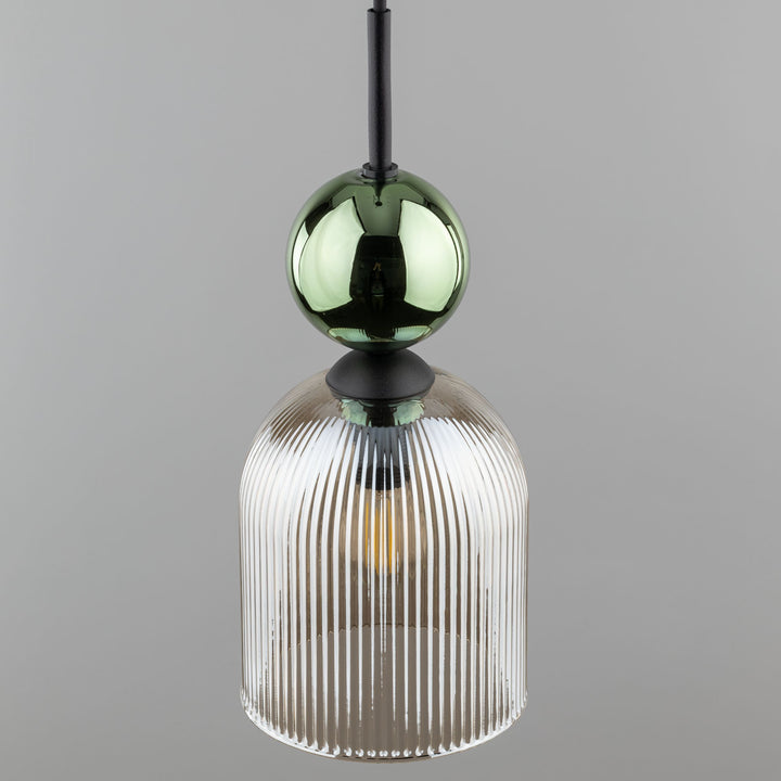 Sophia Green Cognac takpendel 1-lys-Takpendler-TK Lighting-Amber / grønn-TK-11146-Lightup.no