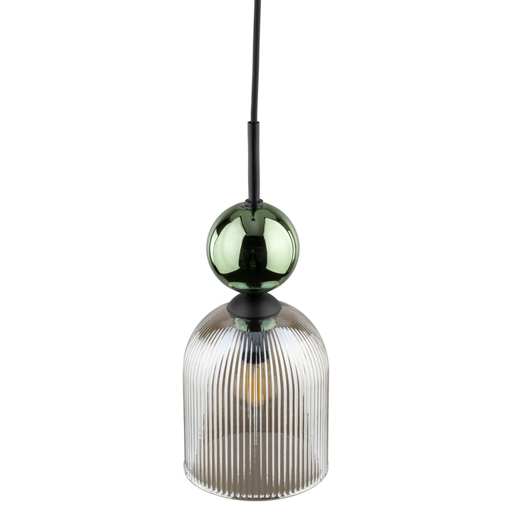 Sophia Green Cognac takpendel 1-lys-Takpendler-TK Lighting-Amber / grønn-TK-11146-Lightup.no