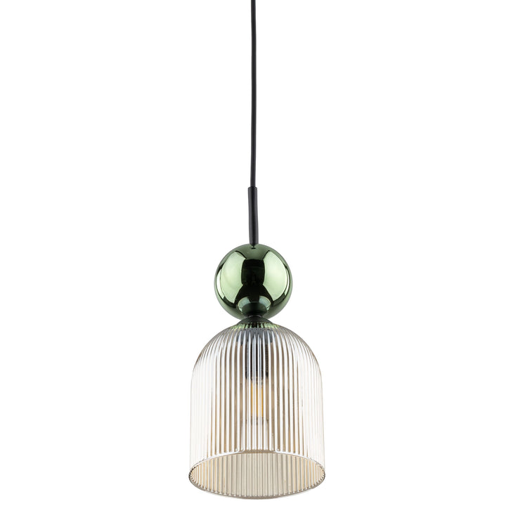 Sophia Green Cognac takpendel 1-lys-Takpendler-TK Lighting-Amber / grønn-TK-11146-Lightup.no