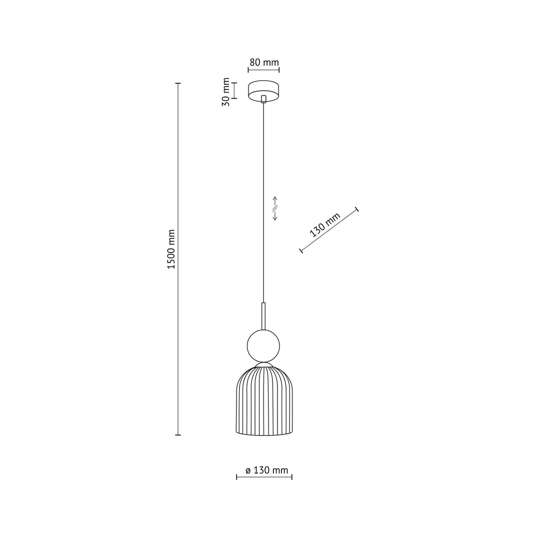 Sophia Green Cognac takpendel 1-lys-Takpendler-TK Lighting-Amber / grønn-TK-11146-Lightup.no