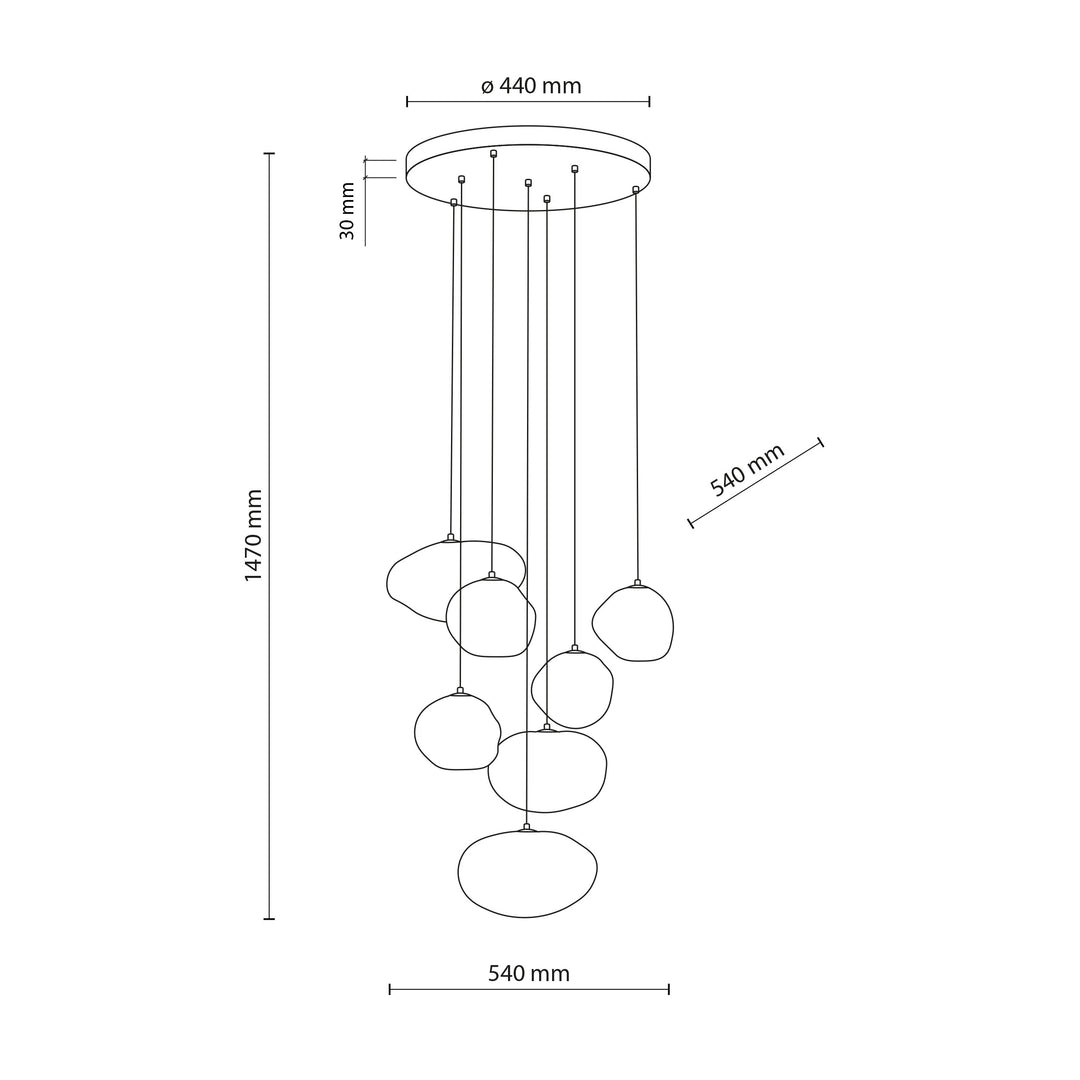 Nebia rondell takpendel 7-lys