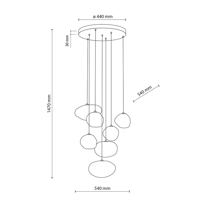 Nebia rondell takpendel 7-lys