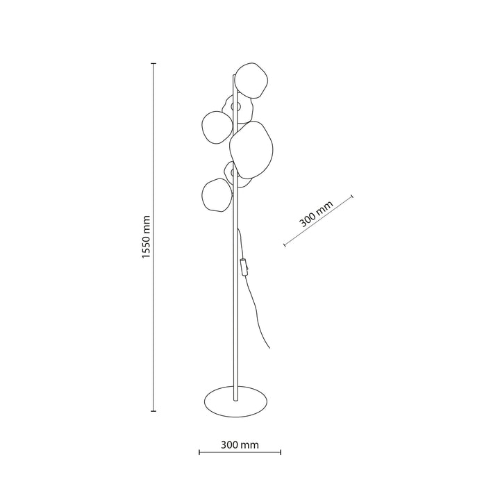 Nebia gulvlampe 6-lys