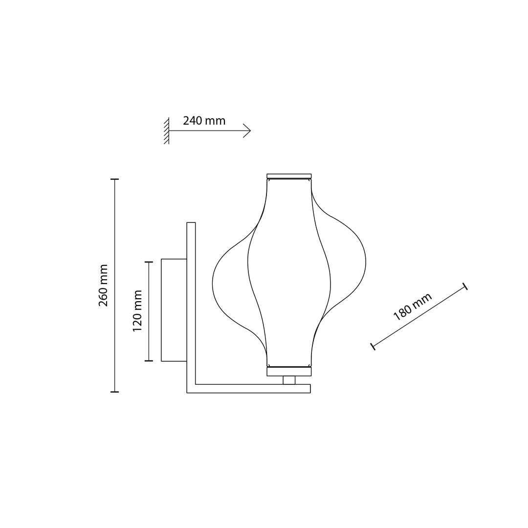 Elva vegglampe 8W 3000 Kelvin