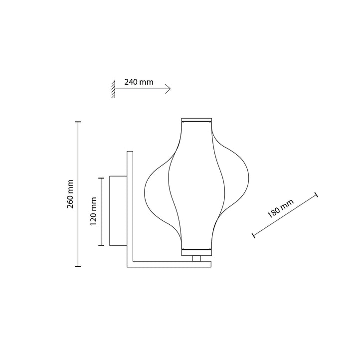 Elva vegglampe 8W 3000 Kelvin