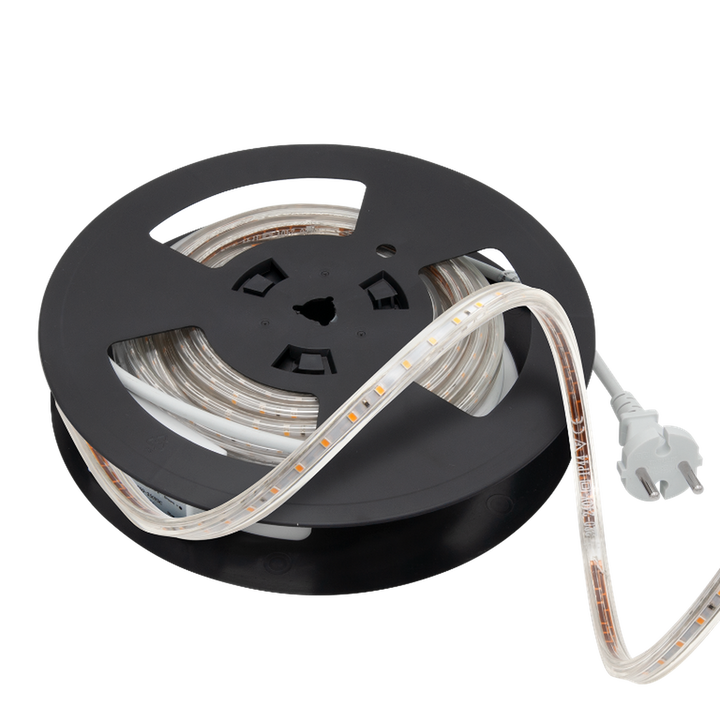 230V LED-Strip 9,2W 3000K IP65 Dimbar m/støpsel - 10 meter B-vare-Lightstrip-Norlux-Hvit-2310-10-bvare-Lightup.no