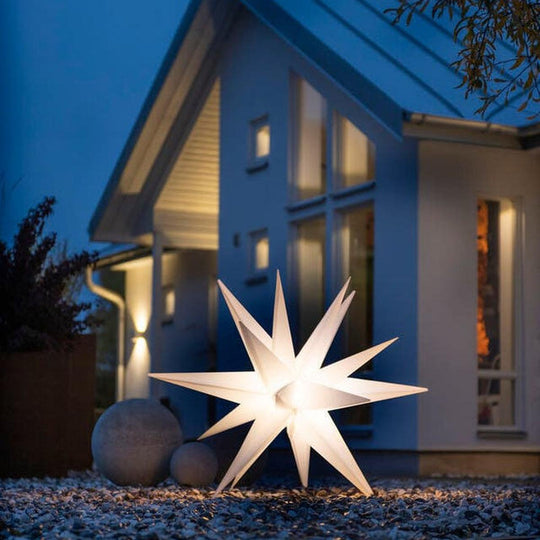 3D plaststjerne 100 cm IP44-Julebelysning dekor og pynt ute-Konstsmide-Hvit-5974-200-Lightup.no
