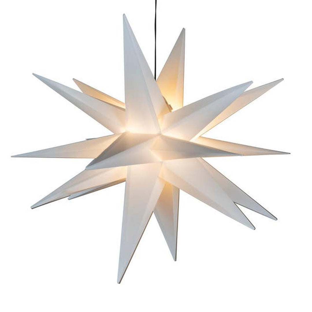 3D plaststjerne 100 cm IP44-Julebelysning dekor og pynt ute-Konstsmide-Hvit-5974-200-Lightup.no