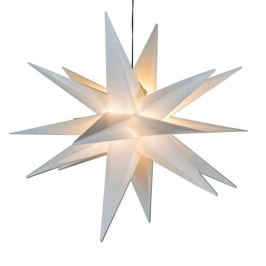 3D plaststjerne 100 cm IP44-Julebelysning dekor og pynt ute-Konstsmide-Hvit-5974-200-Lightup.no