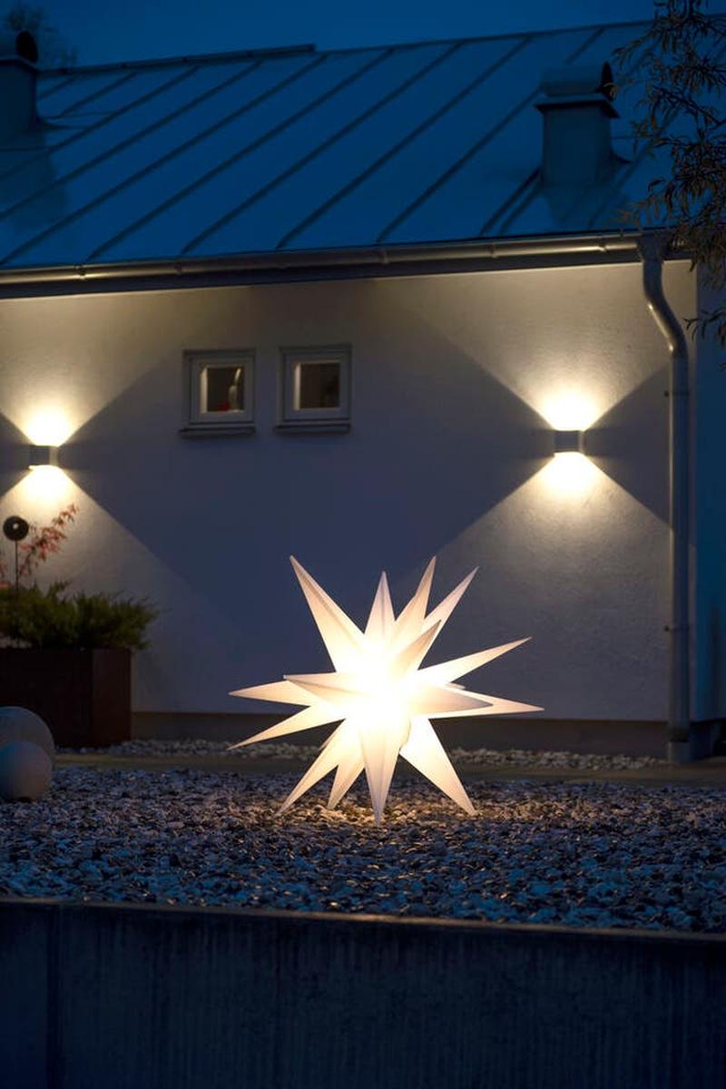 3D plaststjerne 100 cm IP44-Julebelysning dekor og pynt ute-Konstsmide-Hvit-5974-200-Lightup.no
